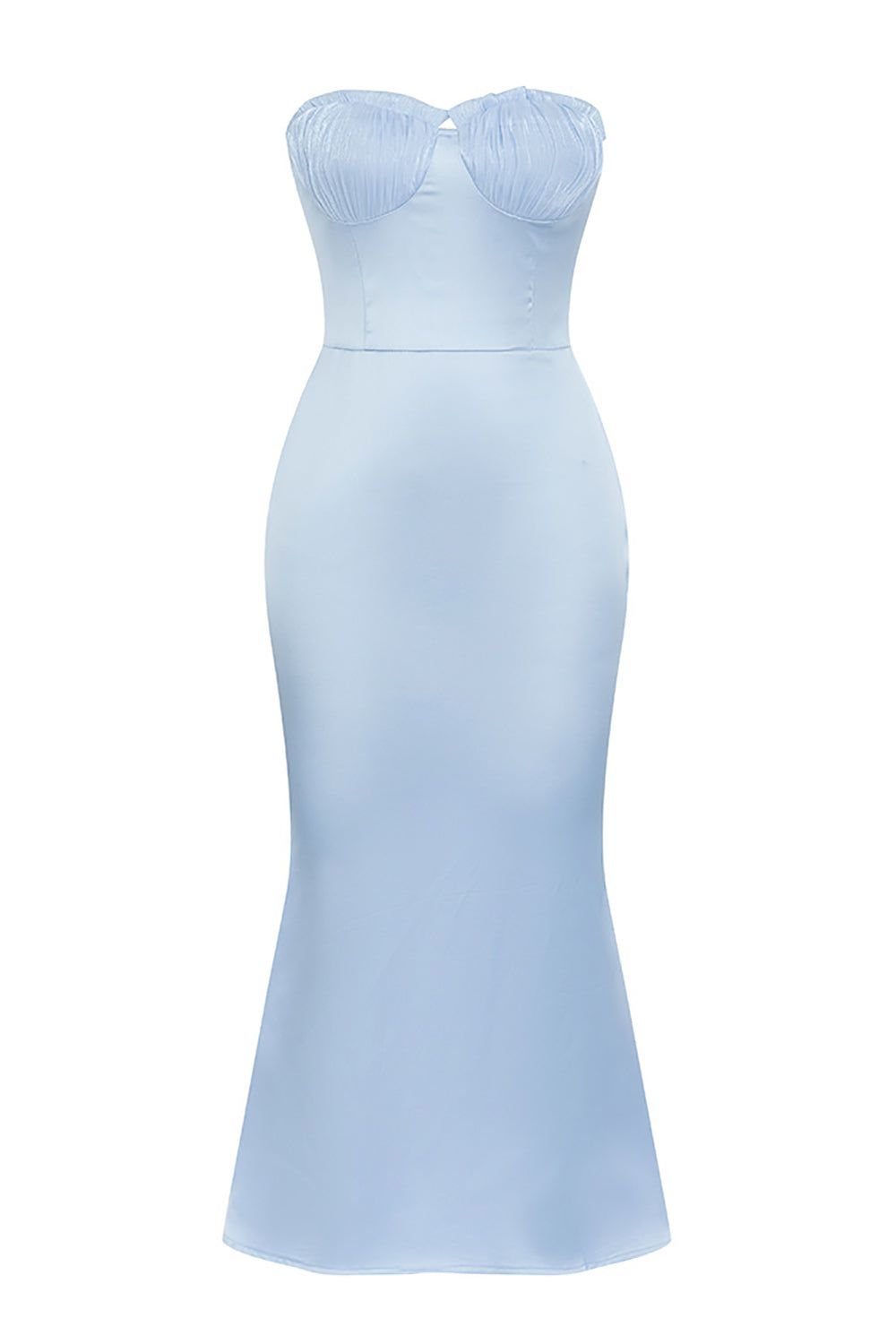 Sweetheart Light Blue Sheath Cocktail Dress sold by Zapaka product image thumbnail 5