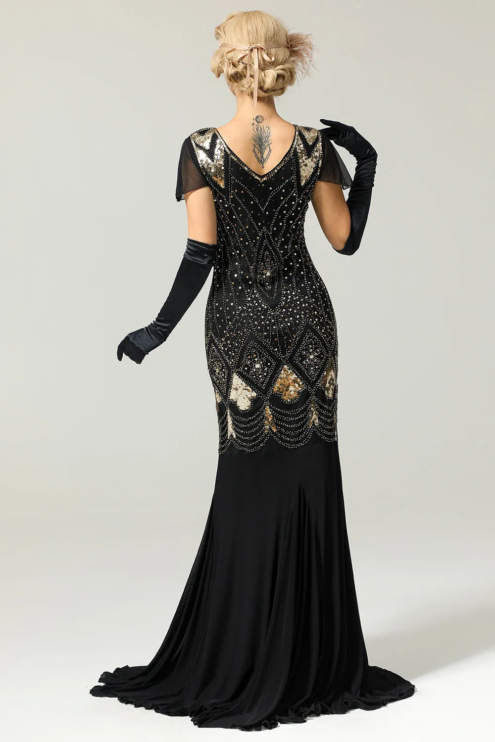 1920s Sequins Flapper Long Dress sold by Zapaka product image thumbnail 2