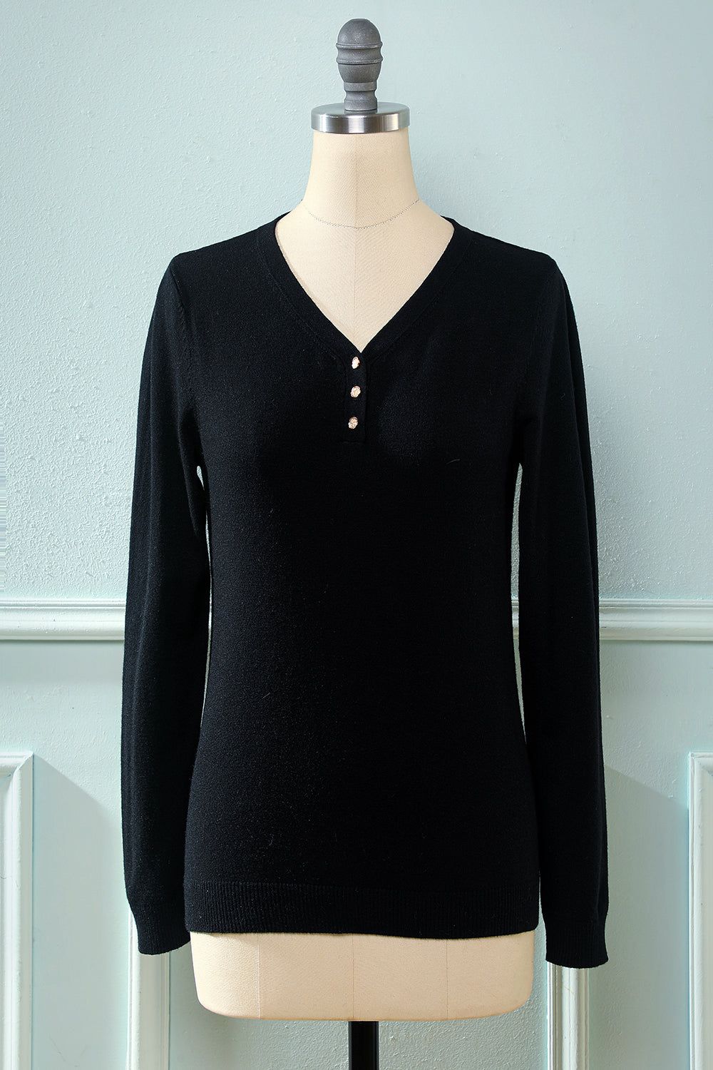 Black Kniitted Pullover Sweater sold by Zapaka