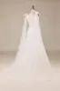 Elegant A Line V Neck Ivory Detachable Watteau Train Tulle Wedding Dress sold by Zapaka