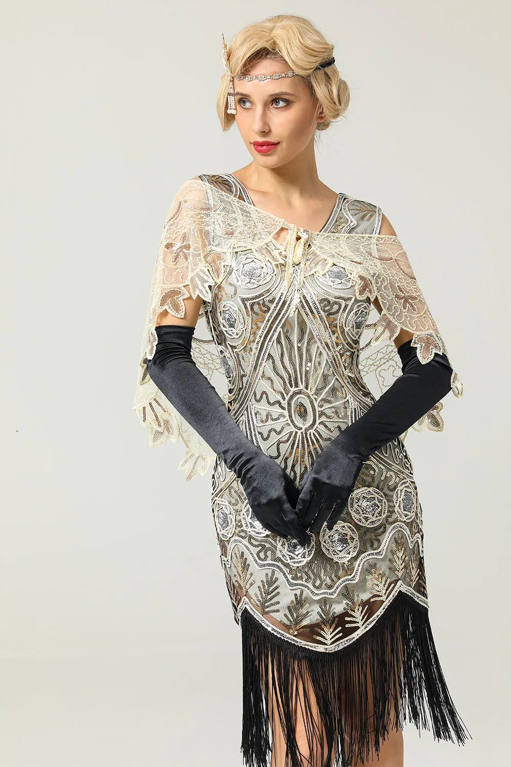 1920s Sequin Women Cape sold by Zapaka