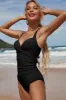 One Piece Black Swimsuit with Open Back sold by Zapaka