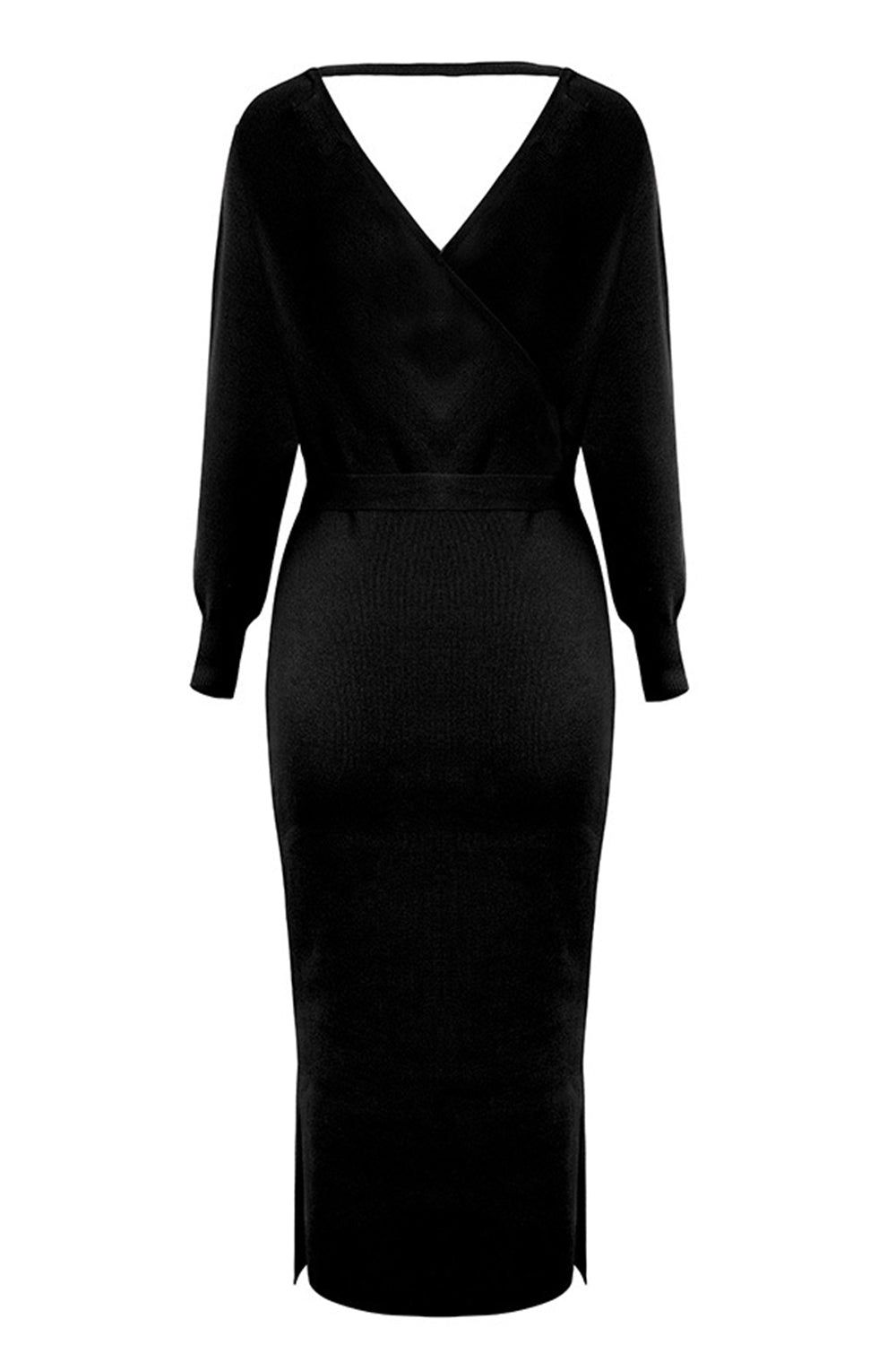 Black Knitted Bodycon Dress sold by Zapaka product image thumbnail 2