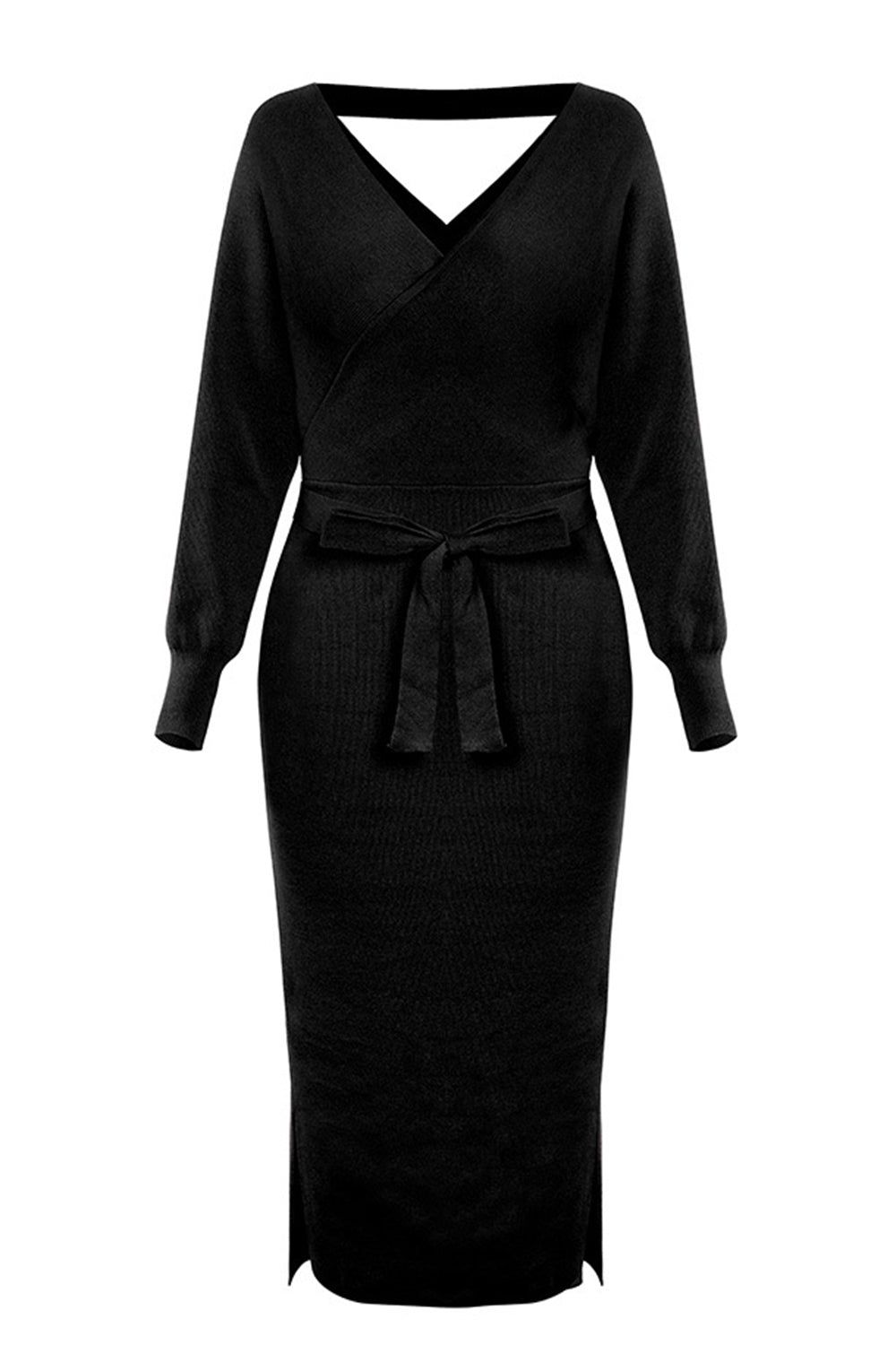 Black Knitted Bodycon Dress sold by Zapaka