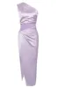 One Shoulder Lilac Sheath Sleeveless Cocktail Dress sold by Zapaka