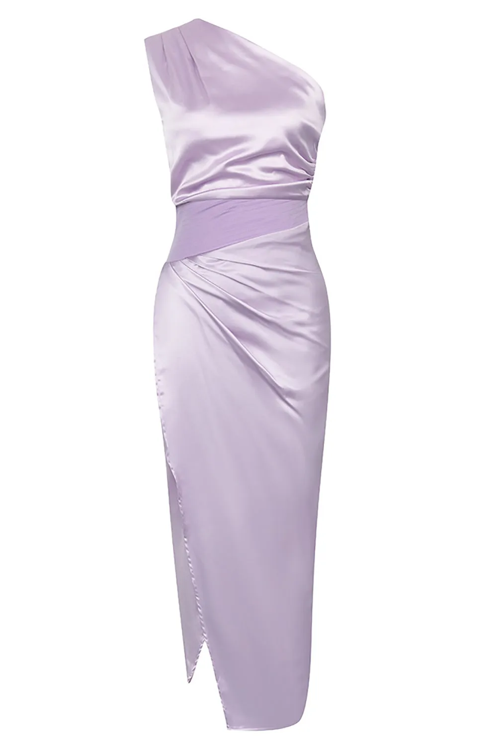 One Shoulder Lilac Sheath Sleeveless Cocktail Dress sold by Zapaka product image thumbnail 5