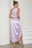 One Shoulder Lilac Sheath Sleeveless Cocktail Dress sold by Zapaka