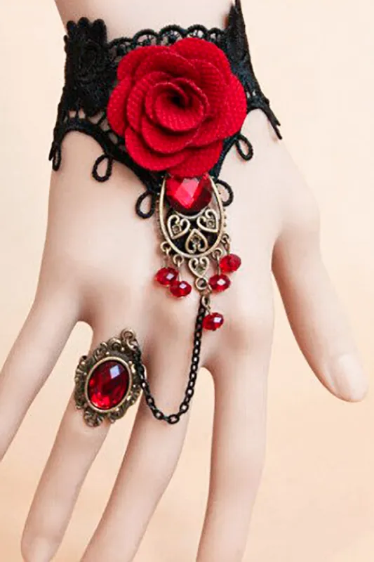 Halloween Vintage Lace Metal Bracelet sold by Zapaka