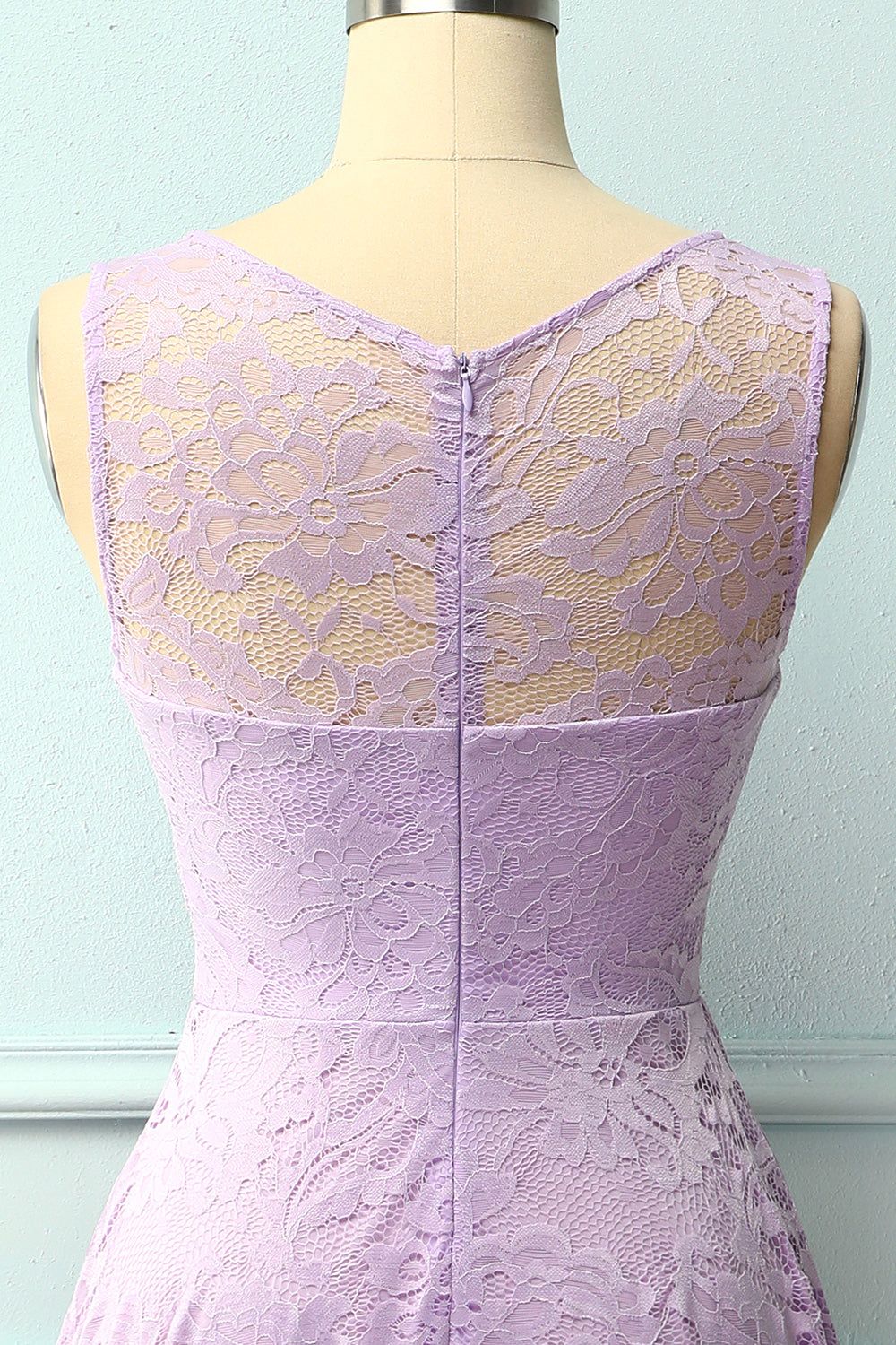 Asymmetrical Lavender Lace Dress sold by Zapaka product image thumbnail 4