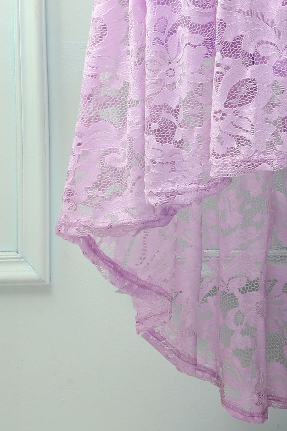 Asymmetrical Lavender Lace Dress sold by Zapaka product image thumbnail 5