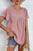 Pink Summer Casual Top with Polka Dots sold by Zapaka