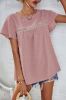 Pink Summer Casual Top with Polka Dots sold by Zapaka