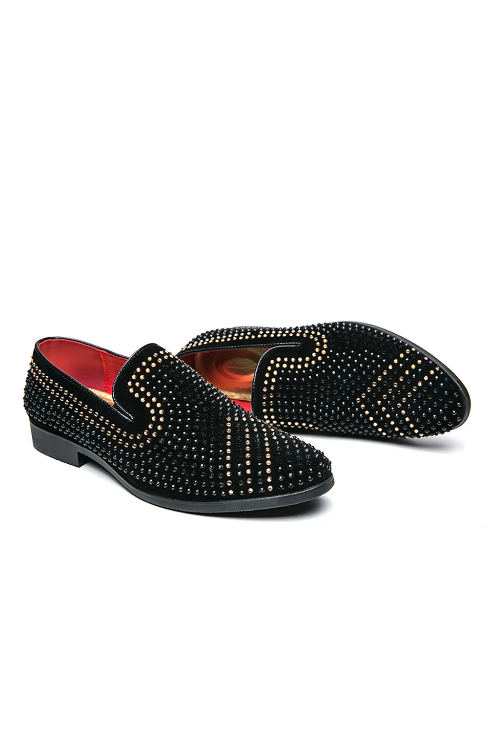 Black Beaded Slip-On Party Men's Shoes sold by Zapaka product image thumbnail 4