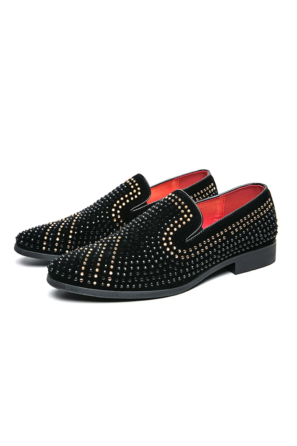 Black Beaded Slip-On Party Men's Shoes sold by Zapaka product image thumbnail 2