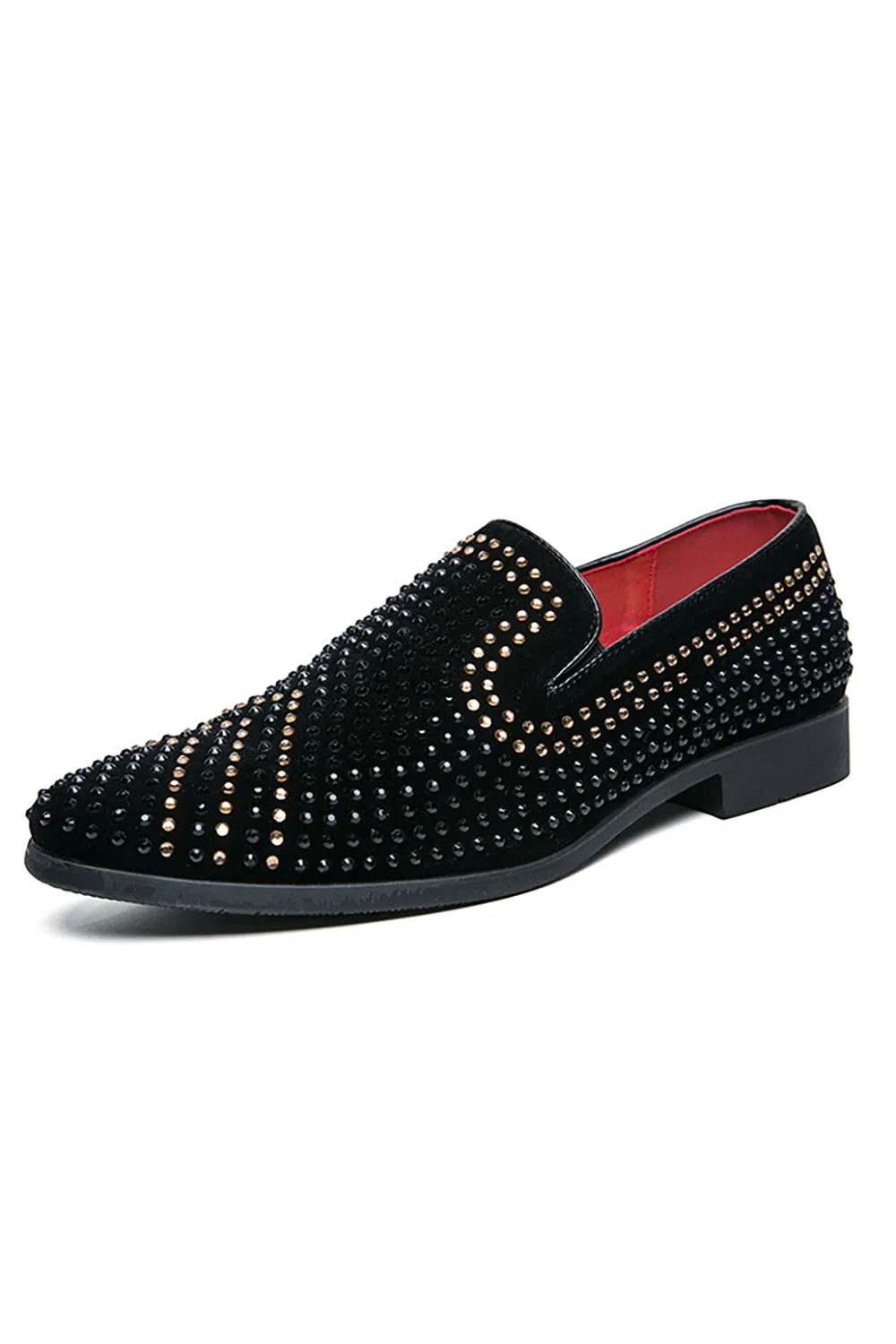 Black Beaded Slip-On Party Men's Shoes sold by Zapaka product image thumbnail 3