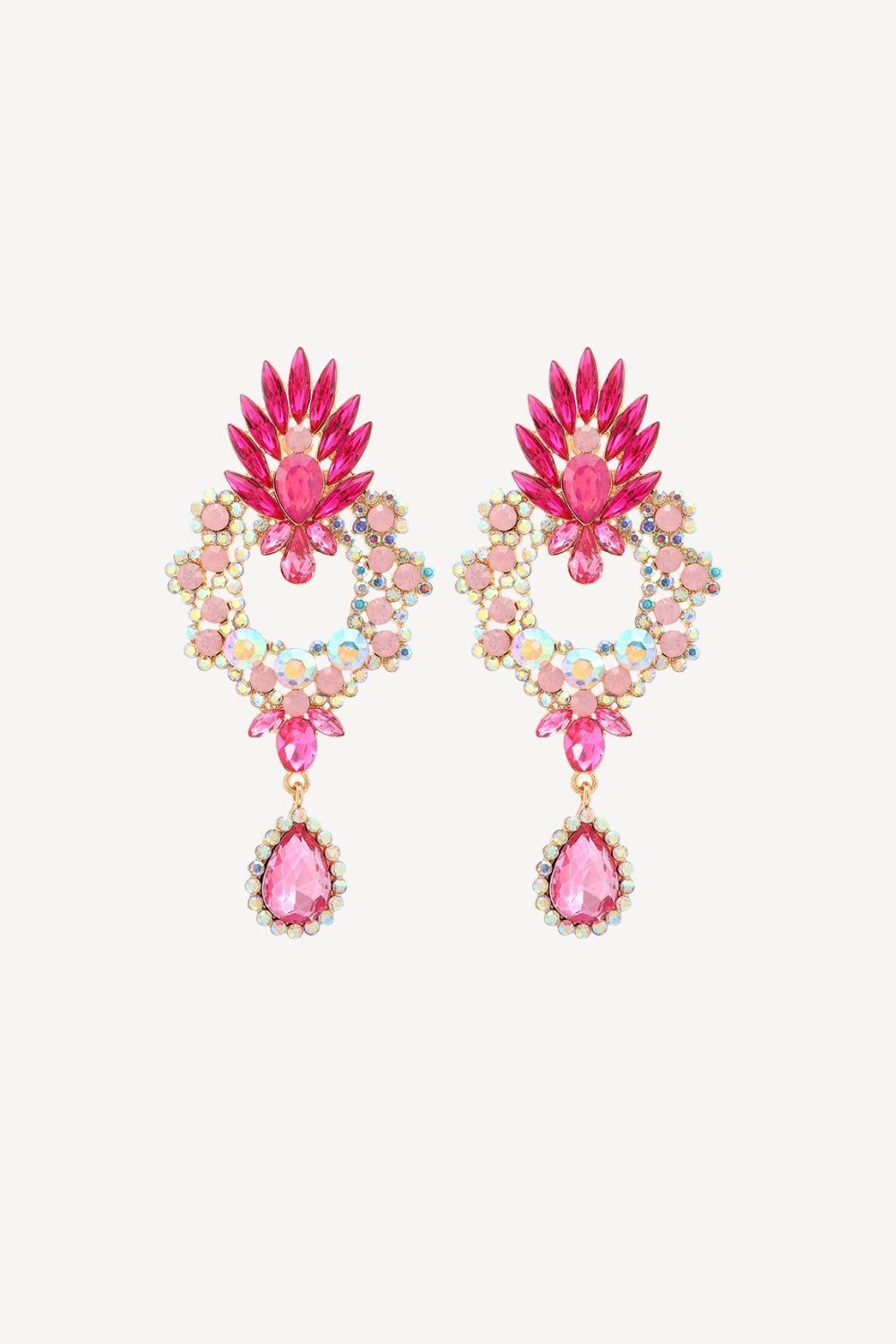 Sparkly Geometric Rhinestone Drop Earrings sold by Zapaka product image thumbnail 2