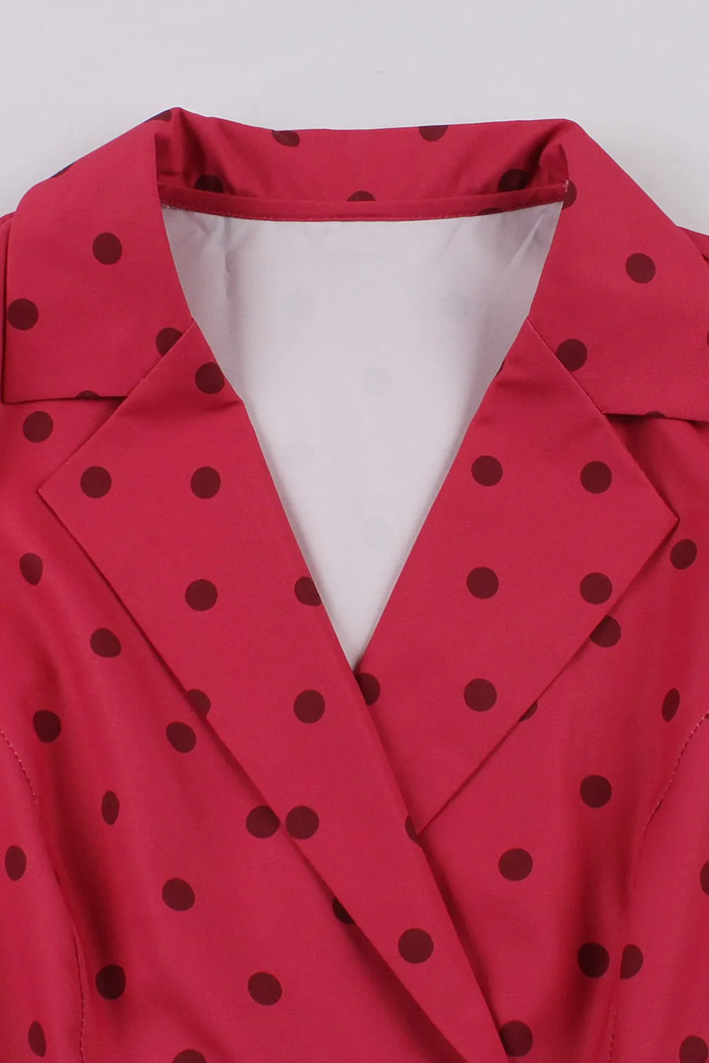 Red Polka Dots Swing 1950s Dress sold by Zapaka product image thumbnail 3