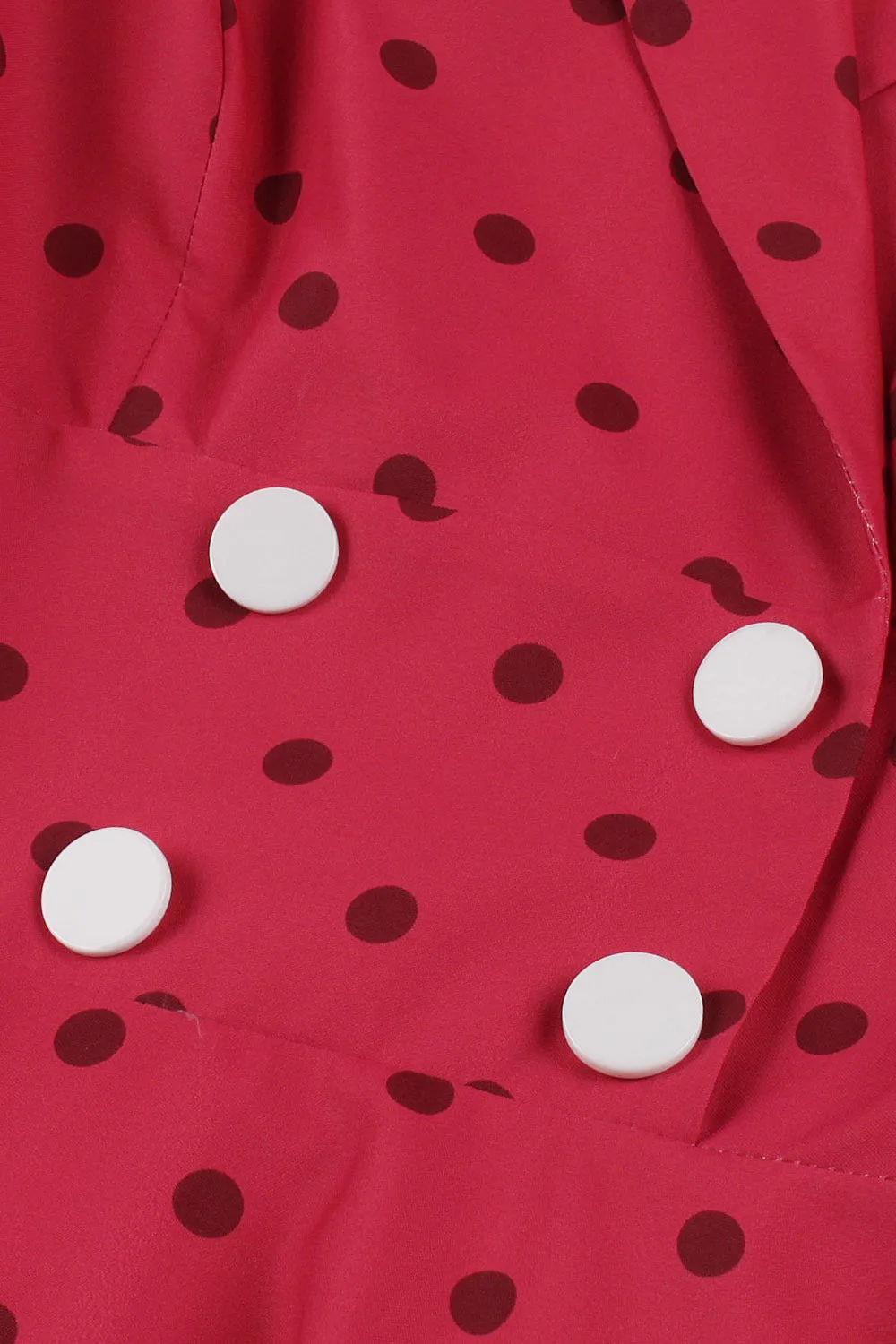 Red Polka Dots Swing 1950s Dress sold by Zapaka product image thumbnail 4
