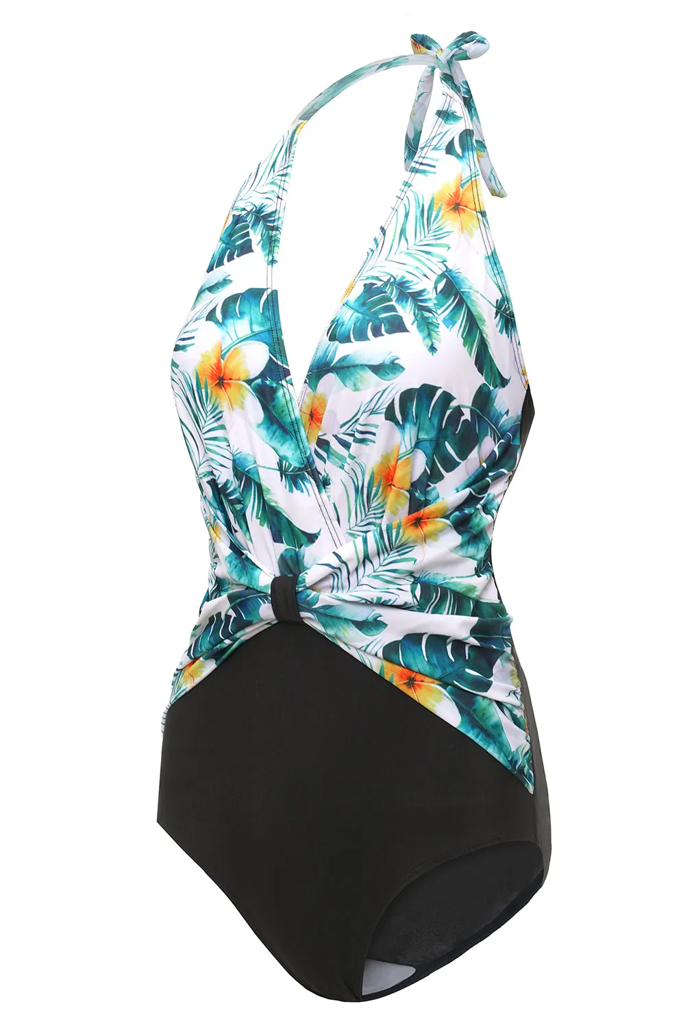 White Printed Flower One Piece Swimwear sold by Zapaka product image thumbnail 3