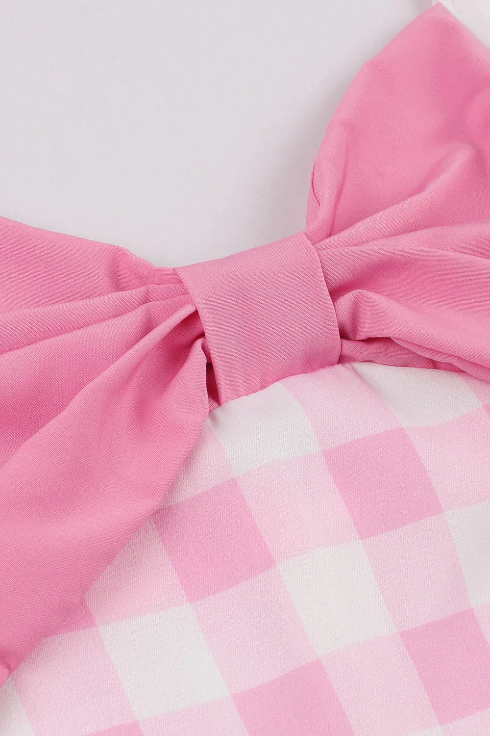 Retro Styles A Line Halter Neck Pink Plaid 1950s Dress sold by Zapaka product image thumbnail 4