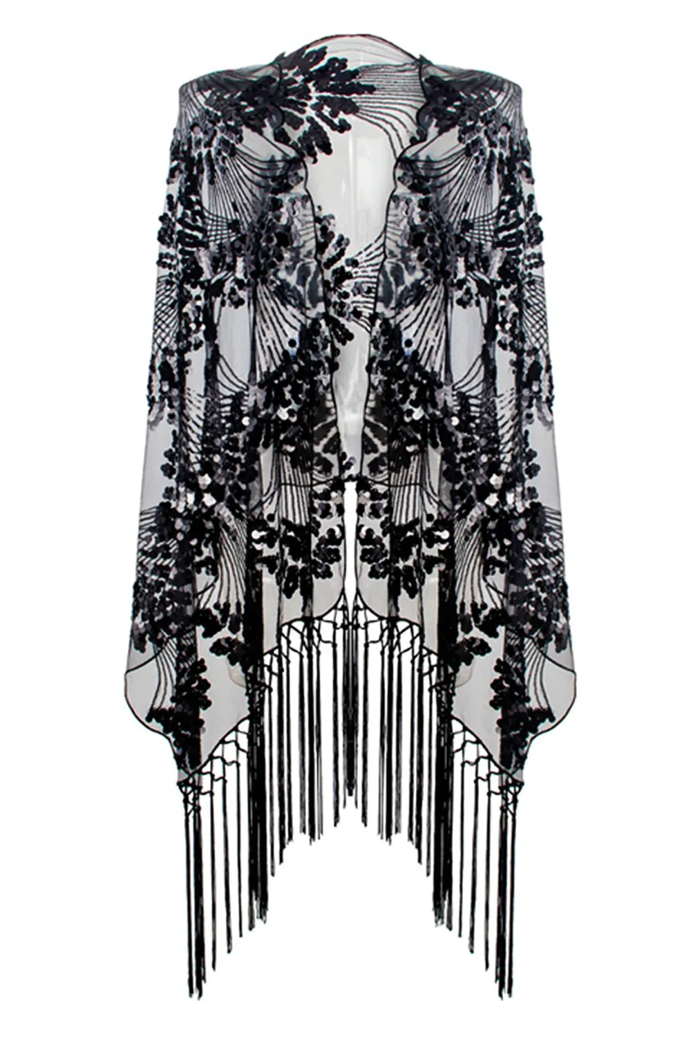 Fringes Sequin 1920s Cape sold by Zapaka