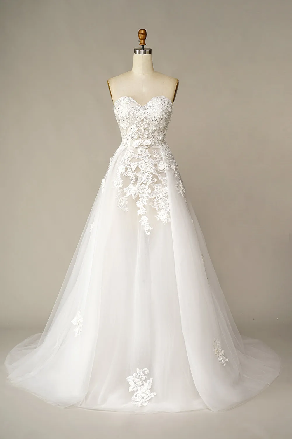 A Line Wedding Dress with Appliques sold by Zapaka