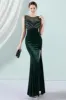 Dark Green Mermaid Bateau Neck Prom Dress sold by Zapaka