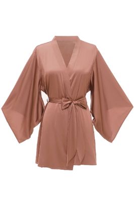 Rust Solid Bridesmaid Robe sold by Zapaka