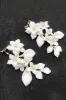 White Flower Drop Earrings sold by Zapaka