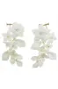 White Flower Drop Earrings sold by Zapaka
