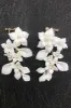 White Flower Drop Earrings sold by Zapaka