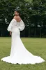 Ivory Mermaid Sweetheart Detachale Long Sleeves Wedding Dress with Lace sold by Zapaka