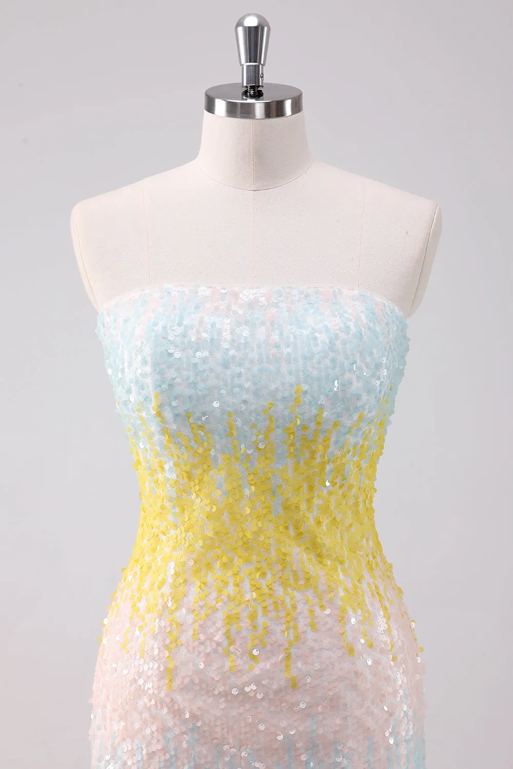 Sparkly White Strapless Tight Short Homecoming Dress sold by Zapaka product image thumbnail 4