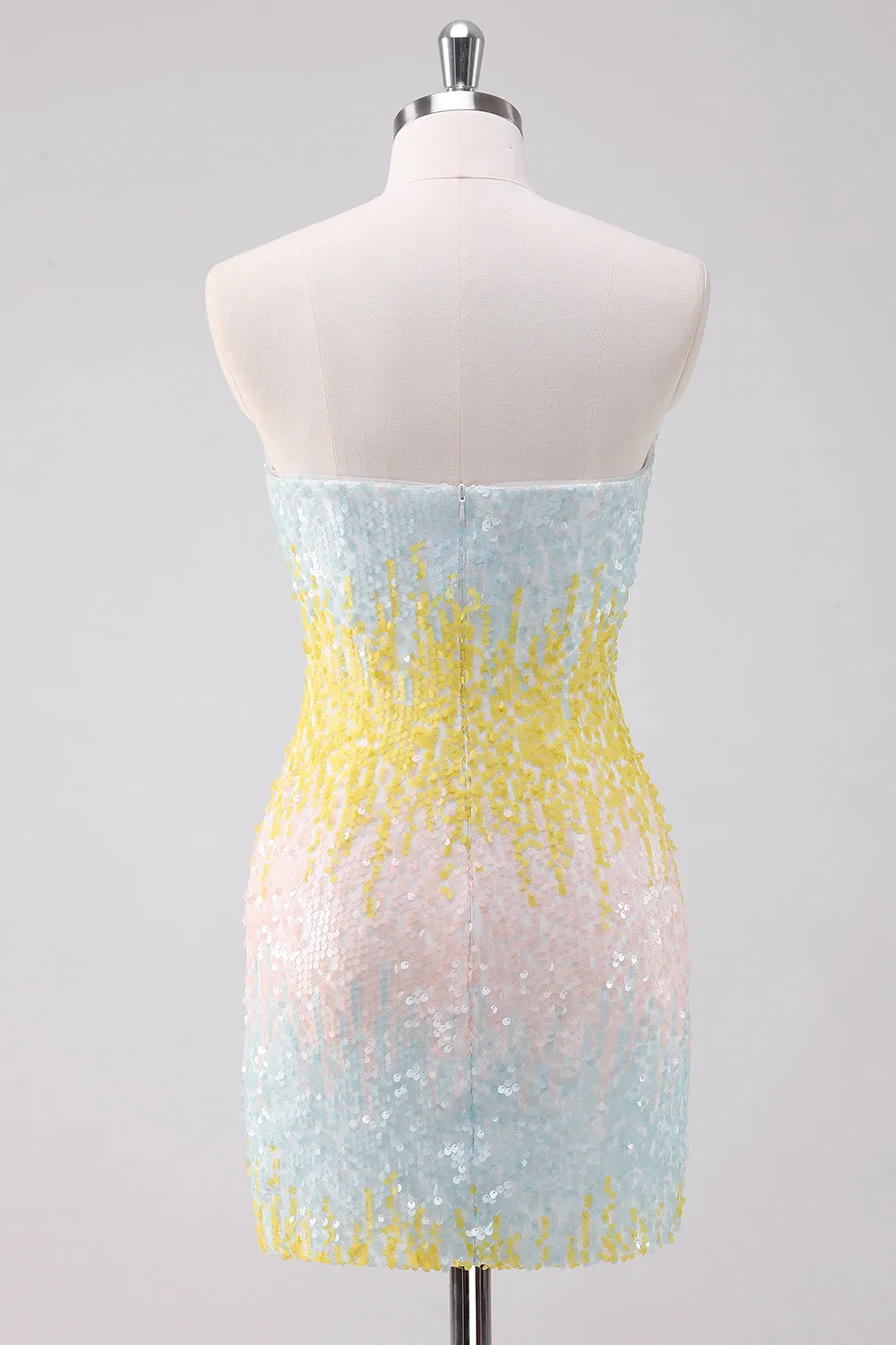 Sparkly White Strapless Tight Short Homecoming Dress sold by Zapaka product image thumbnail 2