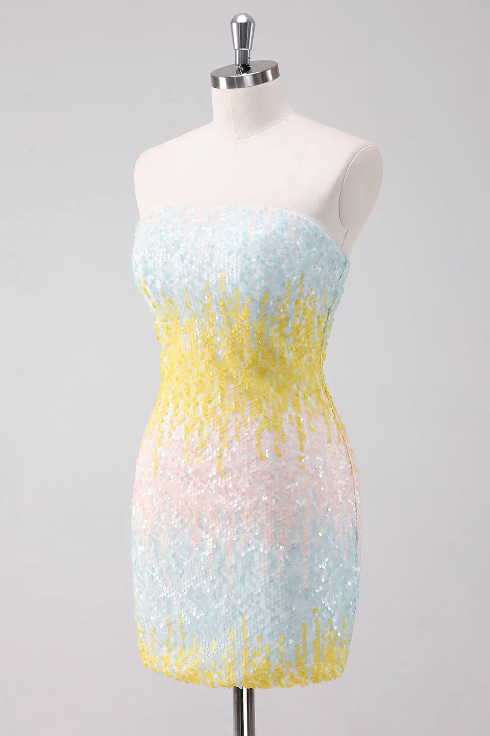 Sparkly White Strapless Tight Short Homecoming Dress sold by Zapaka product image thumbnail 3