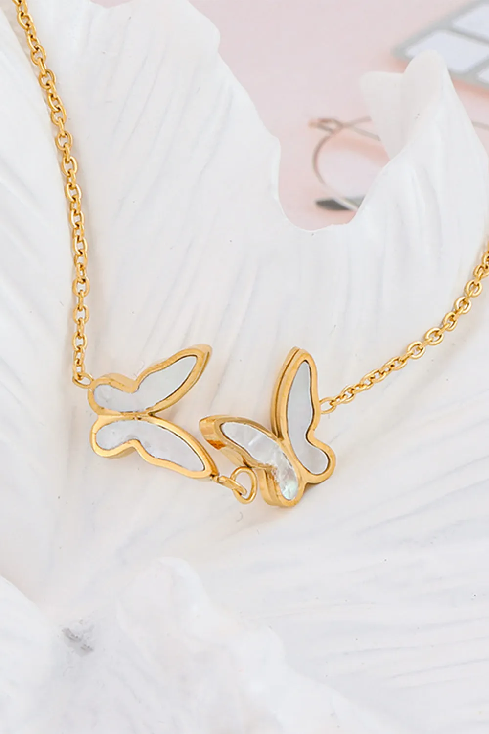 Titanium Double Butterfly Bracelet sold by Zapaka product image thumbnail 2