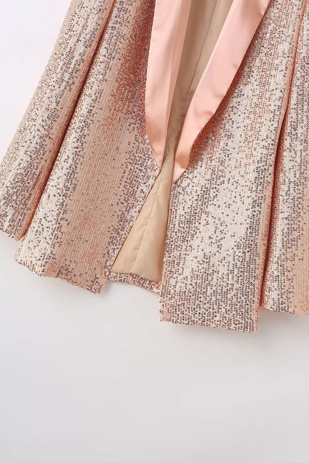 Sparkly Blush Sequins Women Prom Party Blazer sold by Zapaka product image thumbnail 2