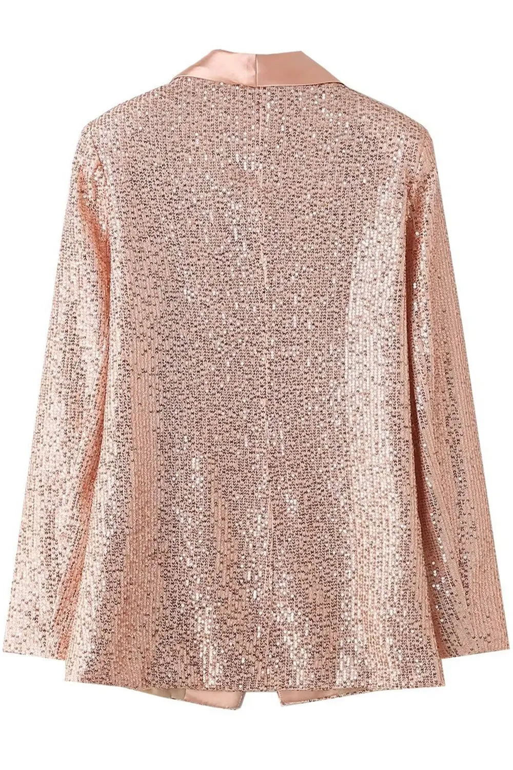 Sparkly Blush Sequins Women Prom Party Blazer sold by Zapaka product image thumbnail 4