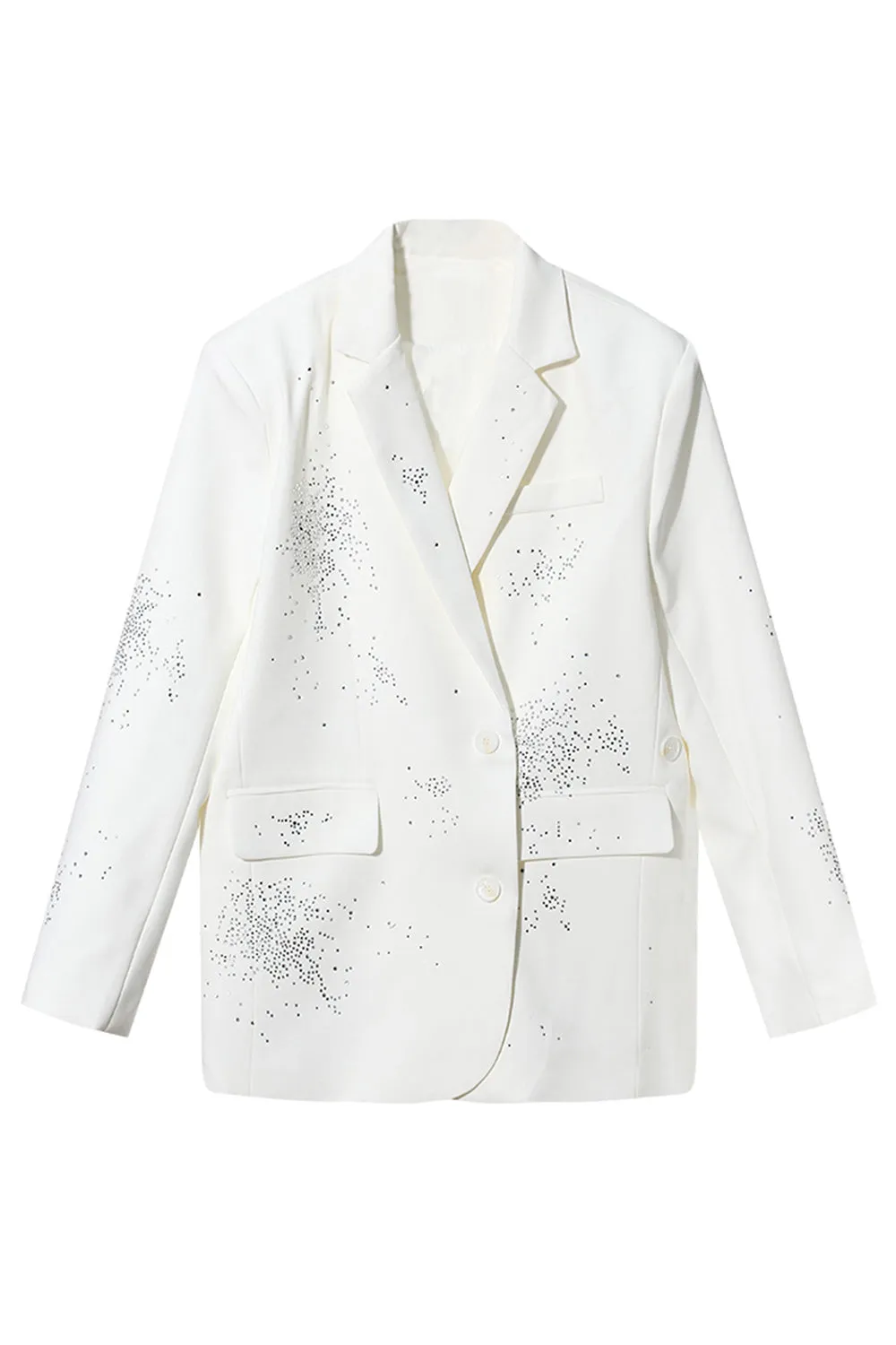 Sparkly Beaded Black Notched Lapel Blazer sold by Zapaka product image thumbnail 3