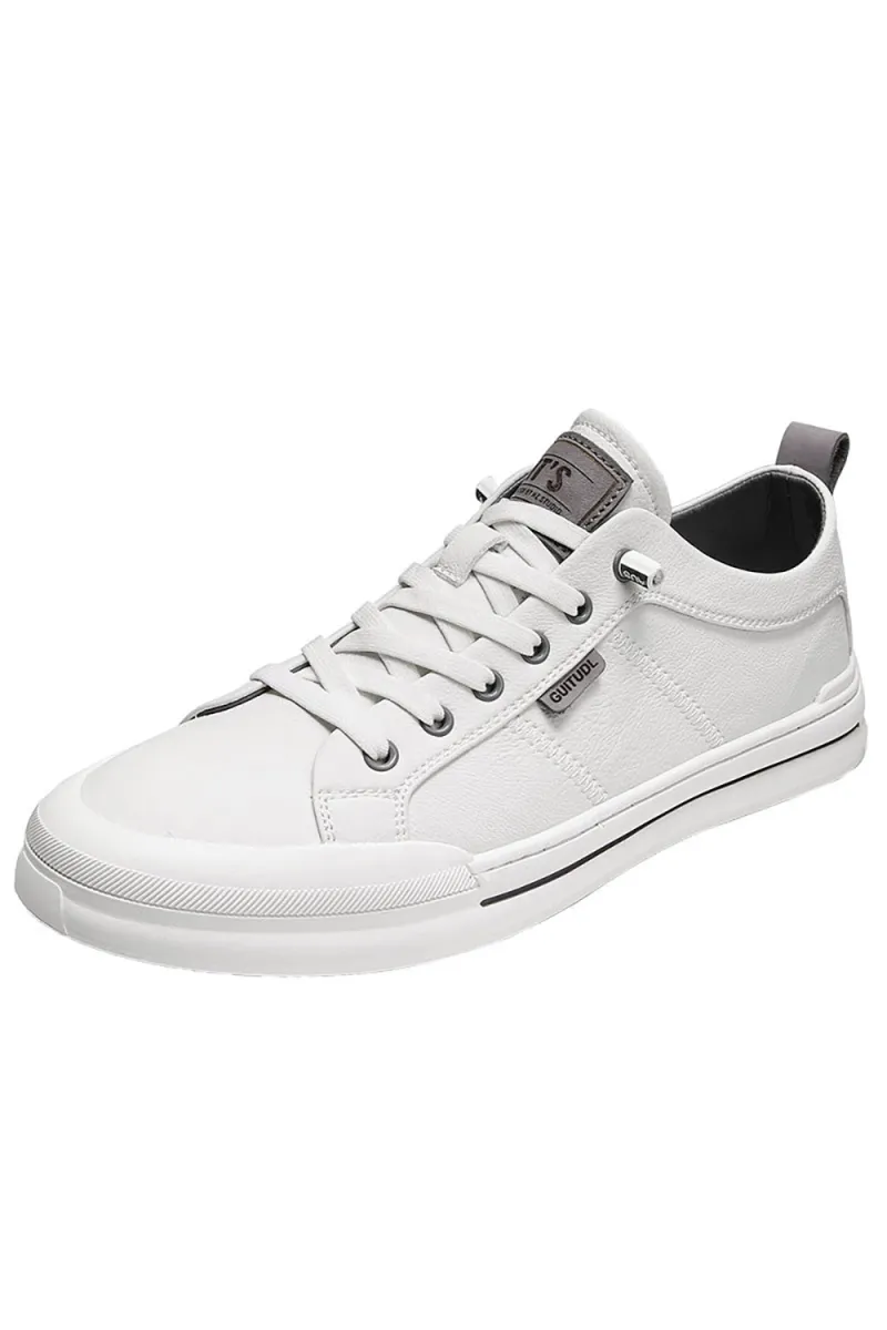 White Slip-on Lace Up Light Weight Men's Shoes sold by Zapaka