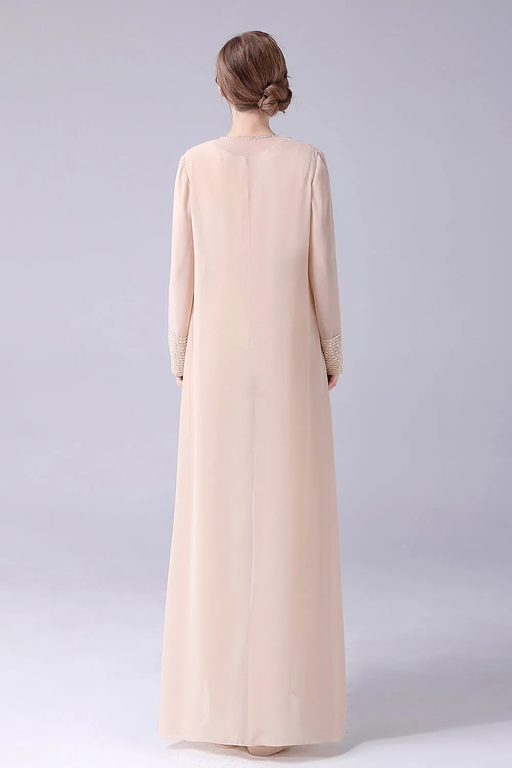 Champagne Long Coat 3 Pieces Mother of the Bride Pant Suits sold by Zapaka product image thumbnail 2
