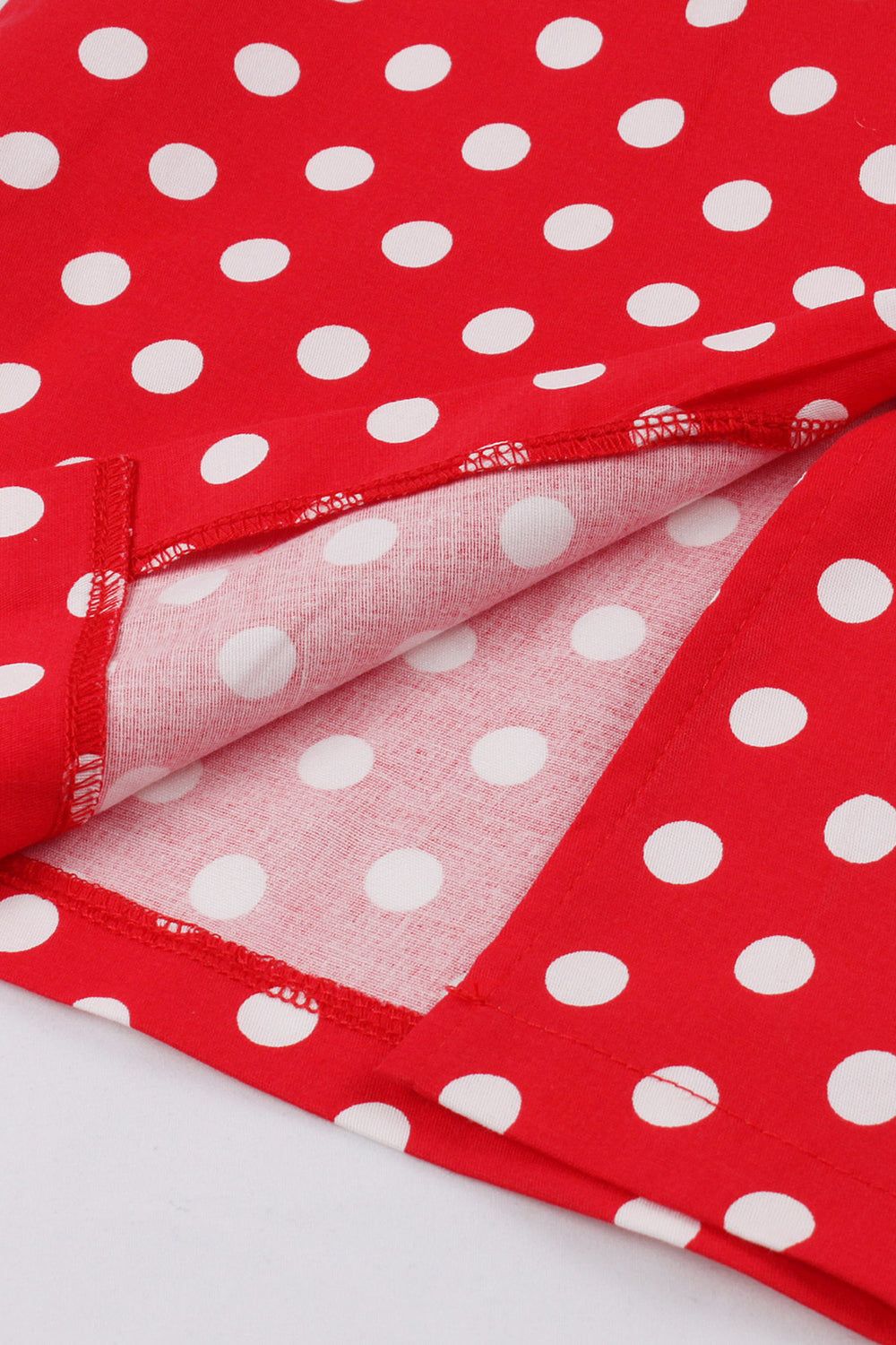 Red Polka Dots Bodycon 1960s Dress sold by Zapaka product image thumbnail 7