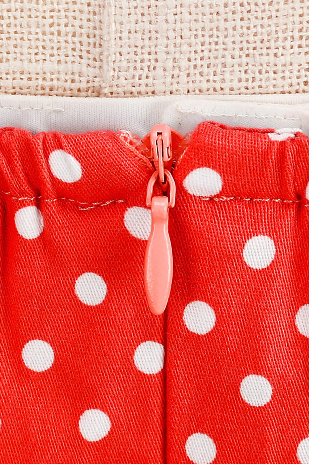 Halter Red Polka Dots 1950s Dress sold by Zapaka product image thumbnail 4