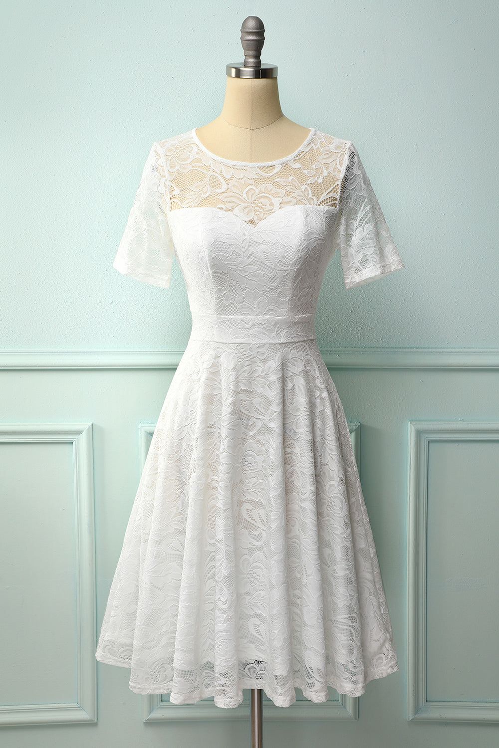 Vintage White Lace Dress sold by Zapaka