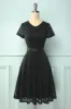Black Short Sleeves Lace Dress sold by Zapaka