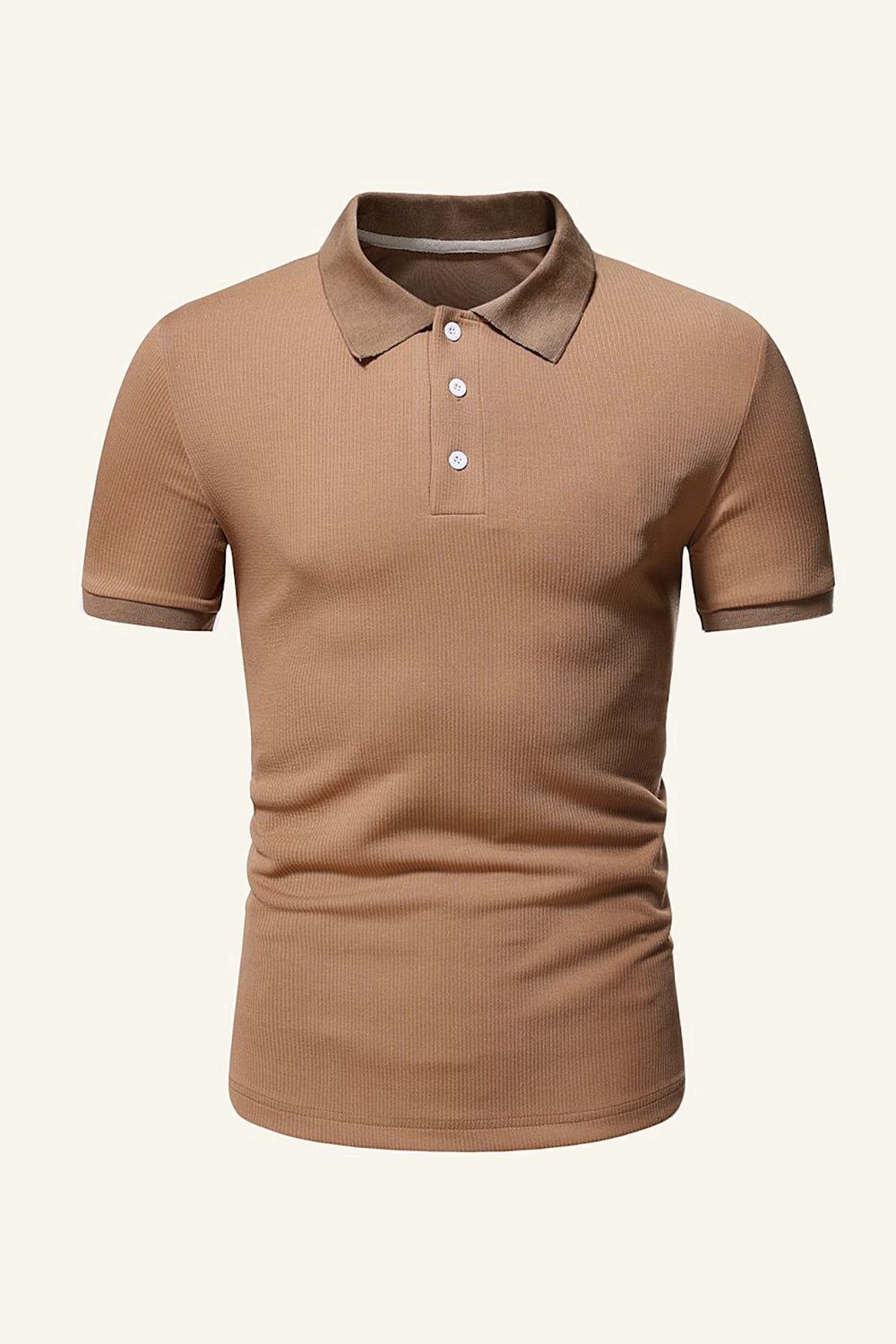 Brown Short Sleeves Polo Shirt sold by Zapaka