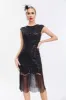 Black Sequins 1920s Gatsby Dress with Fringes sold by Zapaka