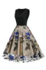 Blue Swing 1950s Dress with Embroidery sold by Zapaka