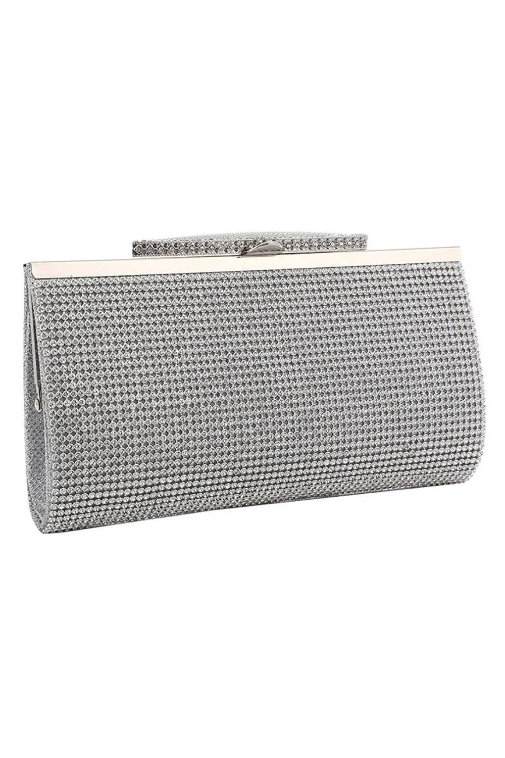 Silver Rhinestone Evening Clutch Bag sold by Zapaka product image thumbnail 5