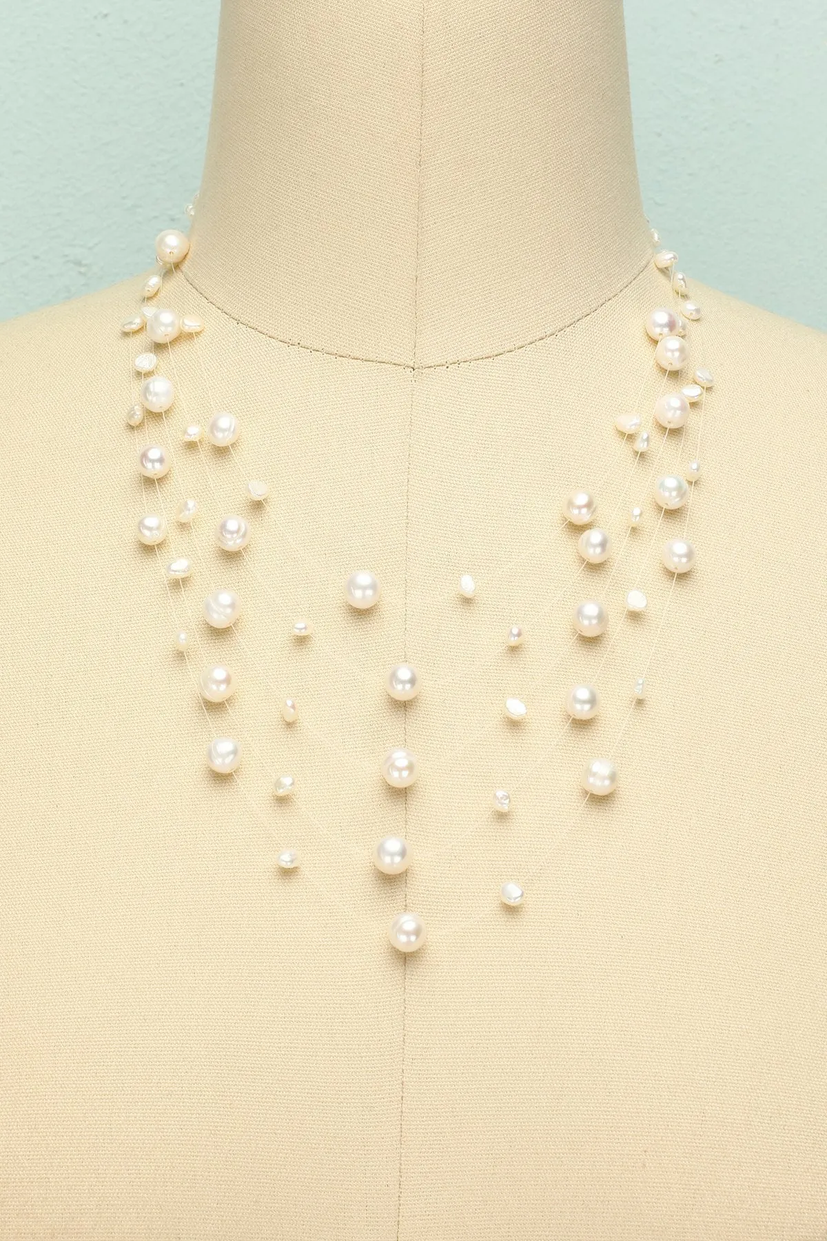 Layered Pearl Necklace sold by Zapaka